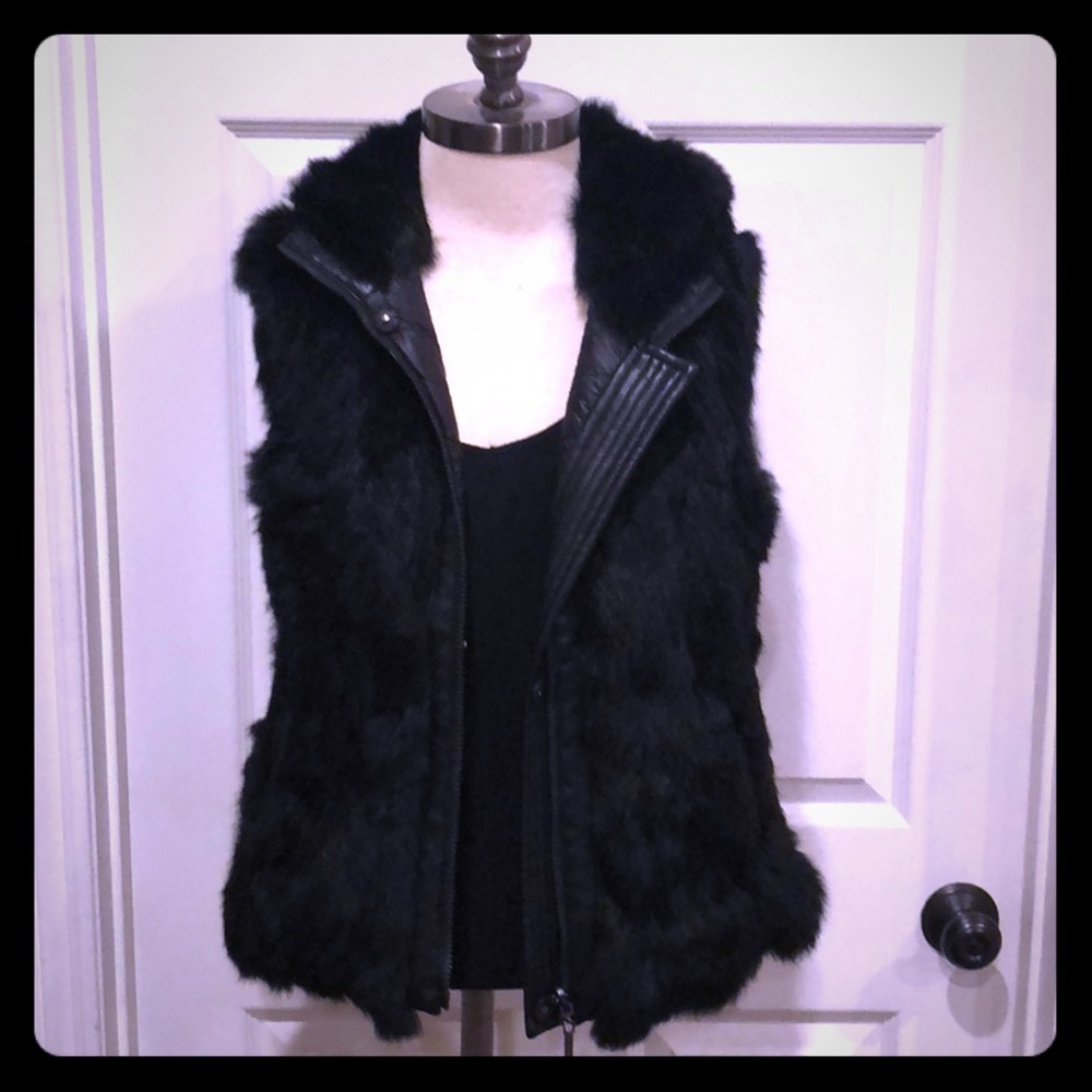 BCBG MaxAzria reversible fur vest.